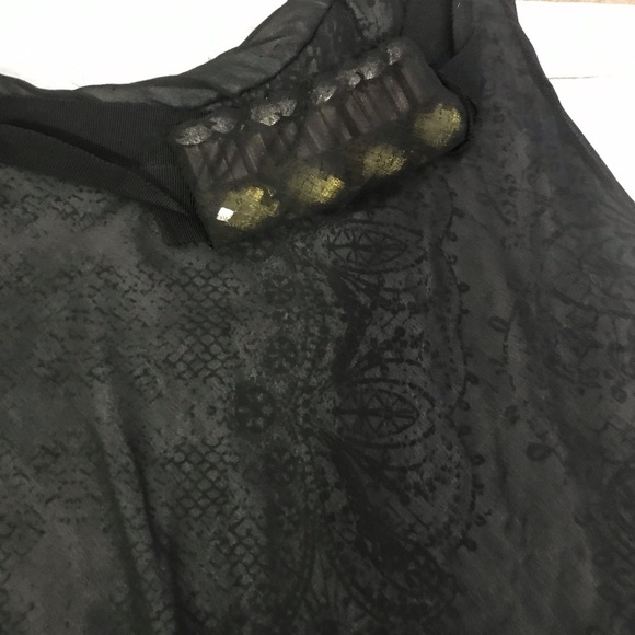Cabi Style 155 Illusion Black Bubble Tank Top Bejewled size large - Picture 14 of 15
